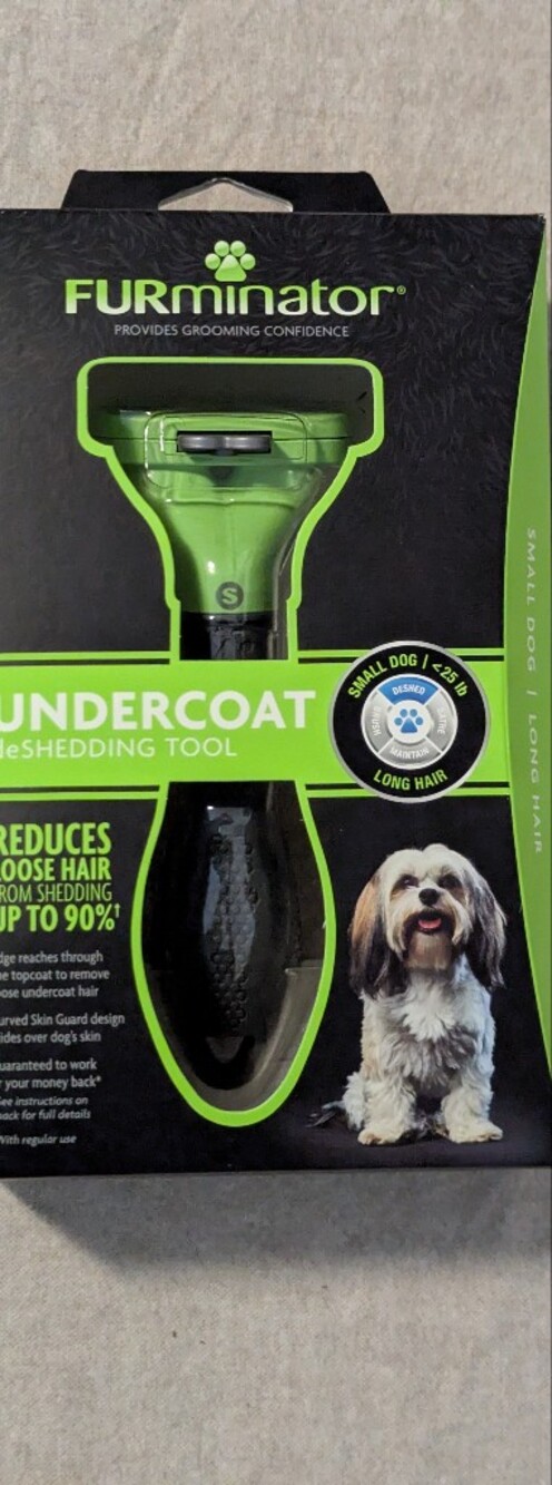 FURminator Undercoat deShedding Tool Deshedding Comb Small Dog Long Hair P-92924